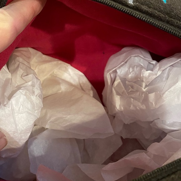 🌸 Velvet Anthro Embroidered Zip Carry All - Picture 5 of 5